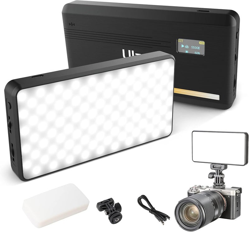 VIJIM ULANZI VL200 Bi-Color LED Video Light, On-Camera Video Light, Type-C Rechargeable 5000mAh Mini Camera Light, 2500-9000K Ultra Bright Photo and Video Lighting, Fill Light, Potable Photography Lighting - Image 1